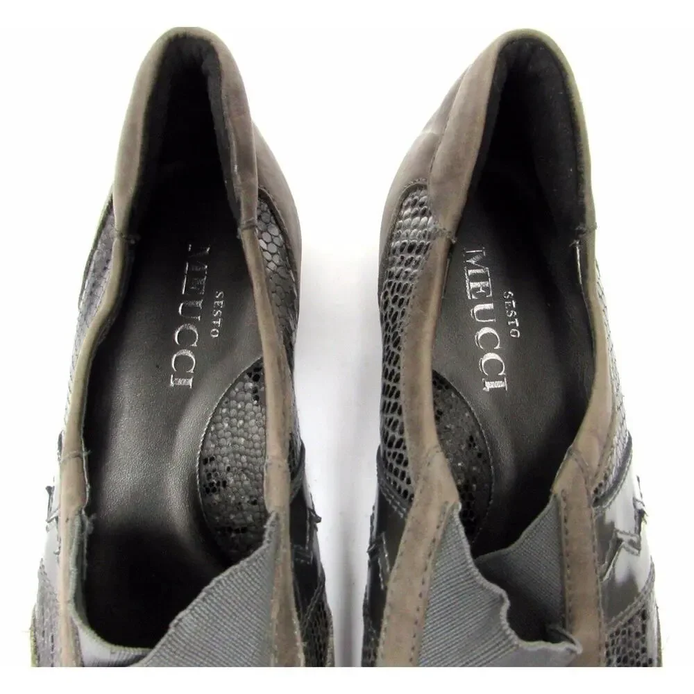 Sesto Meucci women's size 6 gray grey loafers comfort shoes flats hovercraft sol